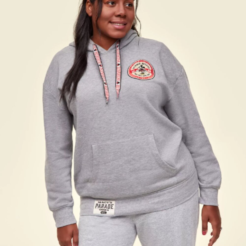 Disney Minnie Mouse Macy's Thanksgiving Day Parade 2024 Hoodie Women's XS Gray